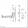 Adjustable gate hinge with stud is 16mm diameter and 100mm long