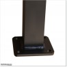 2" Black Powder Coated Aluminium Post 1.8M High With 100MM Square Base.