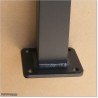 2" Black Powder Coated Aluminium Post 1.8M High With 100MM Square Base.