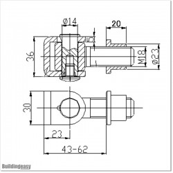 This hinge is suitable for steel gates with medium / heavy weight.