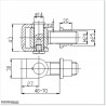 This hinge is suitable for steel gates with heavy weight.