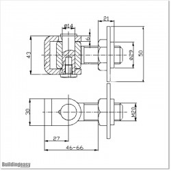 This hinge is suitable for heavy weight steel gates