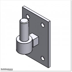Non adjustable Galvanized Steel Hinge With X Lube Bush.