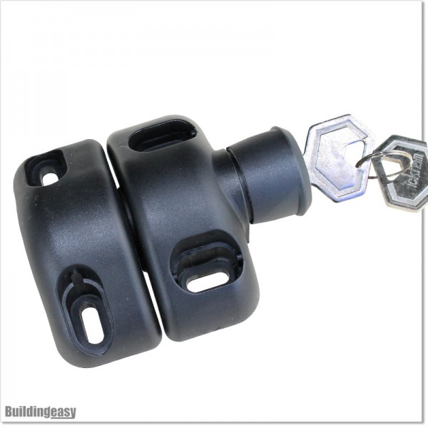 Magnetic self-locking latch with key lock.