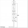 Drop Bolt For Swing Gates 600MM Long Black Colour Powder Coated.