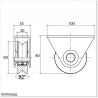Black Colour Sliding Gate Wheel With Bearings in V Groove.