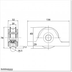 U Profile Sliding Gate  Wheel Can Fits With low Clearance From The Ground