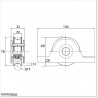 U Profile Sliding Gate  Wheel Can Fits With low Clearance From The Ground