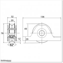 V Profile Sliding Gate  Wheel Can Fits To The Gate In 2 Ways.