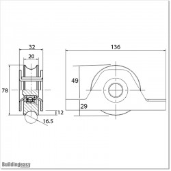 U Profile Stainless Steel Sliding Gate  Wheel