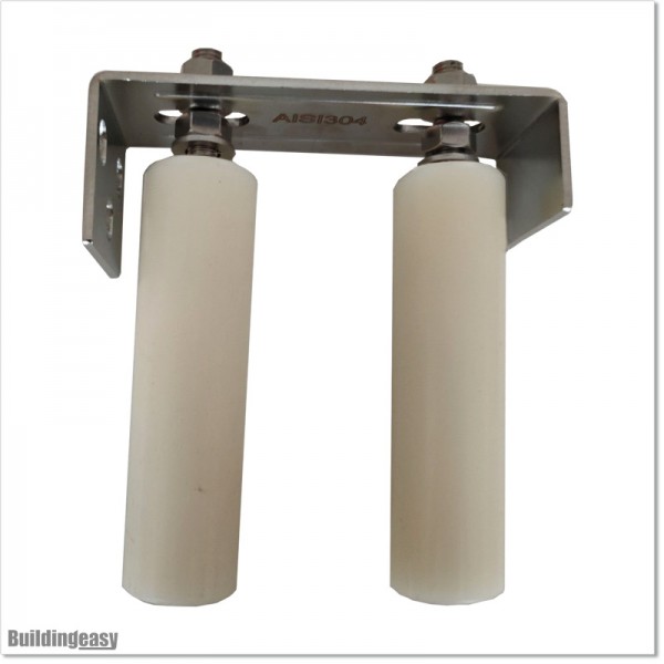 Two Roller Guide With Stainless Steel Bracket and Two 150mm Large Rollers.
