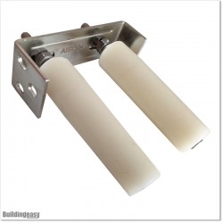 Two Roller Guide With Stainless Steel Bracket and Two 150mm Large Rollers.