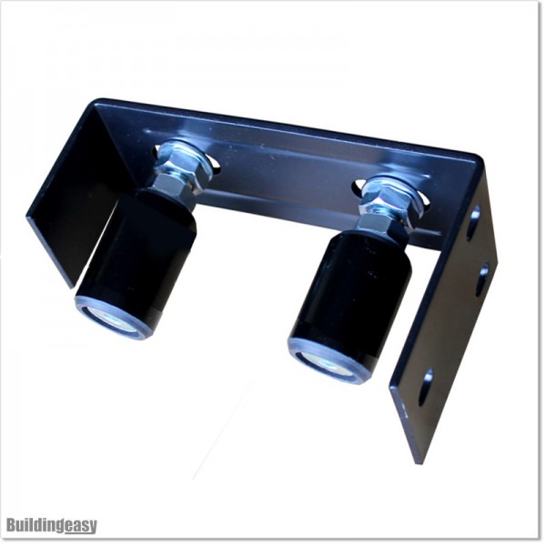 Roller guide fits to the side of the gate post. Three mounting holes to fit the guide to the Post