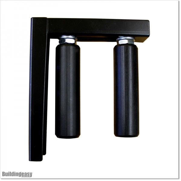Two Roller Guide With Steel L Bracket and Two 150mm Large Rollers.