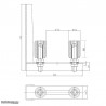 Two Roller Guide With Strong Steel Bracket and Two 41mm Rollers.