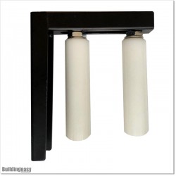 Two Roller Guide With Steel L Bracket and Two 150mm Large Rollers.