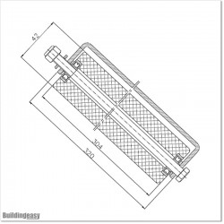 300mm Long Roller With Centre Mount Bracket For Spiked Top Gates.