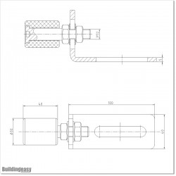 Roller Guide Fits Side Of Gate With Small 2" Roller and L Bracket.