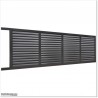6M Wide & 1.8M High Flat Top Louver Sliding Gate in Iron Sand Colour.