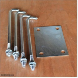 Bottom Plates With 4 J Bolts For Light Cantilevered Gate System