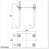 Bottom Plates With 4 J Bolts For Light Cantilevered Gate System