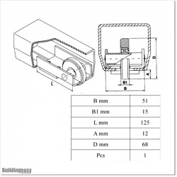 Gate End Guide Wheel To Fit at The Roller Carriage Channels End.