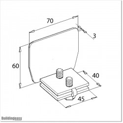 End Cap for Channel For light Cantilevered Gate System.