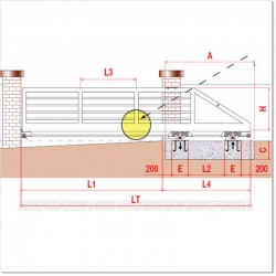 Complete Cantilevered Gate Kit For Light Sliding Cantilevered Gate.