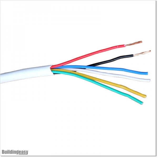 6 x 0.44mm², V75 PVC insulated Security and Access Control Cable in Meters