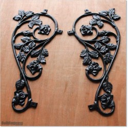 Aluminium Casting in shape of Koru with Flower for Metal Gates.