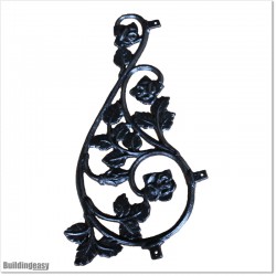 Aluminium Casting in shape of Koru with Flower for Metal Gates.