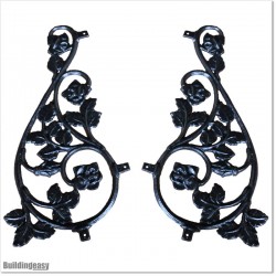 Double Aluminium Casting in shape of Koru with Flower for Metal Gates.