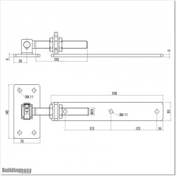Truly little gap between the gate and post is possible with this hinge. Distance between post and frame of the gate is 5 to 80mm