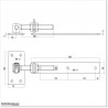 Truly little gap between the gate and post is possible with this hinge. Distance between post and frame of the gate is 5 to 80mm