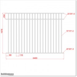 Aluminium Fencing Panels1.7M High In Black Colour With Fitting Parts.