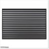 Aluminium Louver Fence Frame Look is 1.8M high and 1.8M wide. Colour is Iron Sand.