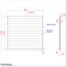 Aluminium Louver Fence Frame Look is 1.8M high and 1.8M wide. Colour is Iron Sand.