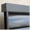 Aluminium Louver Fence Frame Look is 1.7M high and 1.8M wide. Colour is Iron Sand.
