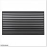 Aluminium Louver Fence Frame Look is 1.45M high and 1.8M wide. Colour is Iron Sand.