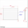 Aluminium Louver Fence Frame Look is 1.45M high and 1.8M wide. Colour is Iron Sand.