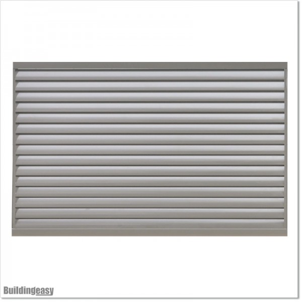 Aluminium Louver Fence Frame Look is 1.8M high and 1.8M wide. Colour is Silver Pearl