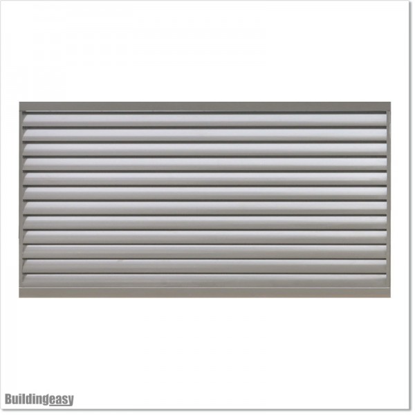 Aluminium Louver Fence Frame Look is 1.45M high and 1.8M wide. Colour is Silver Pearl