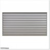 Aluminium Louver Fence Frame Look is 1.45M high and 1.8M wide. Colour is Silver Pearl