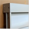 Aluminium Louver Fence Frame Look is 1.2M high and 1.8M wide. Colour is Silver Pearl