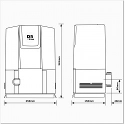 Medium duty Centurion D5 solar powered sliding gate opener