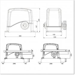 24V Sliding Gate Opener With Pedestrian Gate Opnening Feature in Akl.