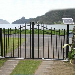 30W Solar operated double swing gate opener for light duty applications