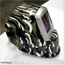 Auto Dark Welding Helmet Works on Replaceable Batteries With Larger View.