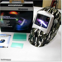 Auto Dark Welding Helmet Works on Replaceable Batteries With Larger View.