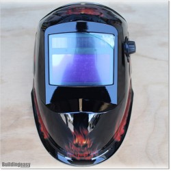 Auto Dark Welding and Grinding Helmet With Larger Viewing Area and Certified Design.